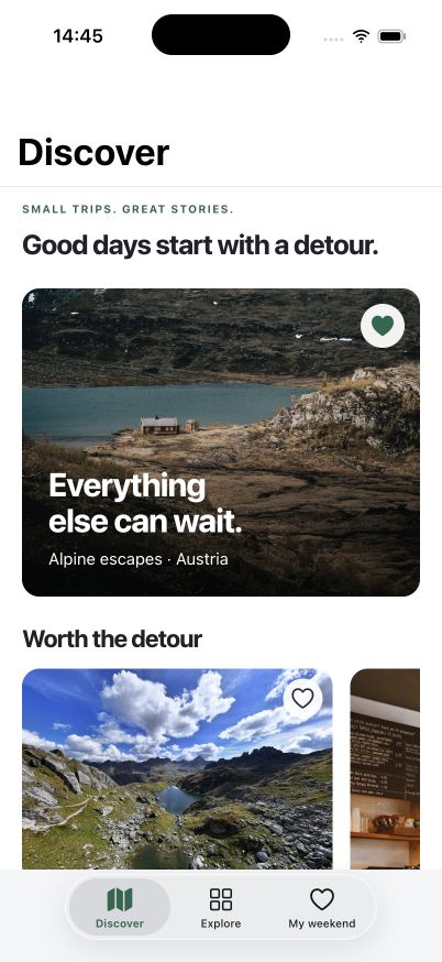 Elsewhere: Trips with photos, saving and a plan